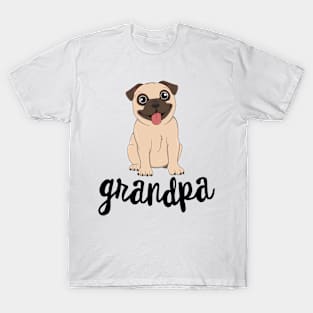 Pug Grandpa Pawpa Dog Grandparents Grand Paw T-Shirt